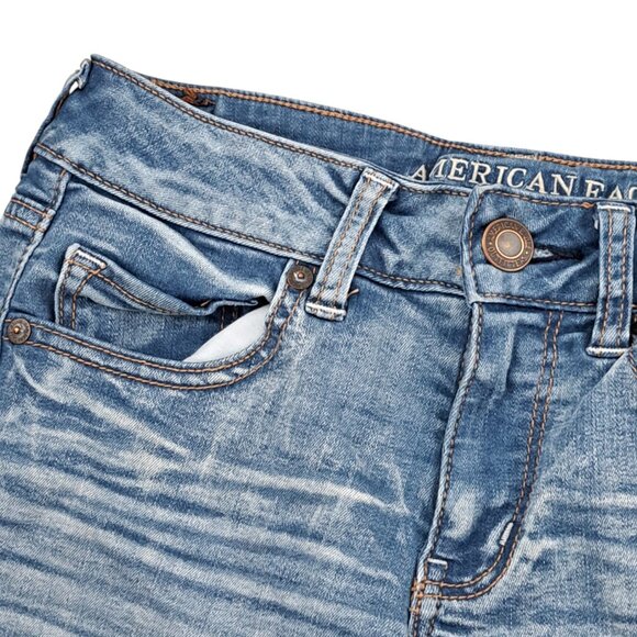 American Eagle Outfitters  Midi Shorts Super Super Stretch Women's Size 4 - Picture 2 of 6